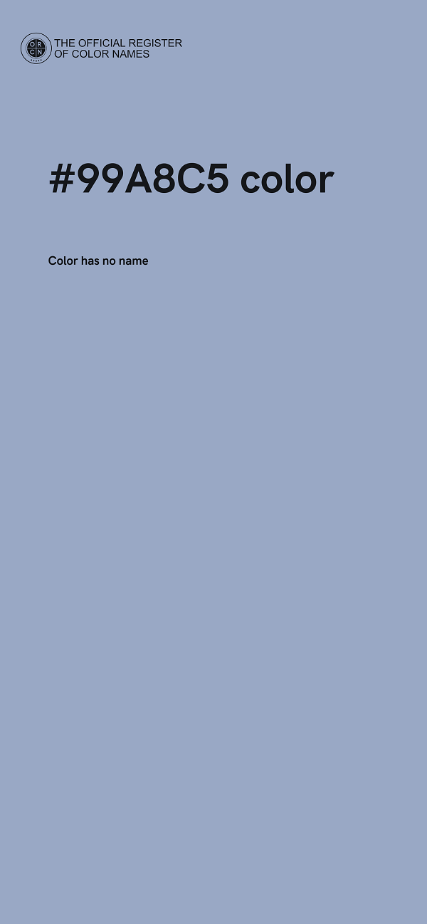 #99A8C5 color image