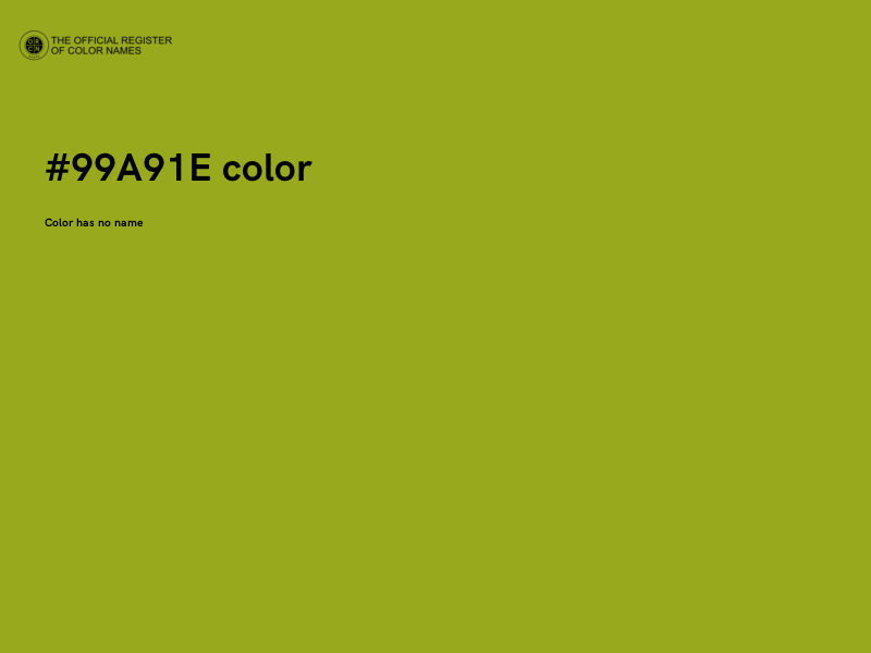 #99A91E color image