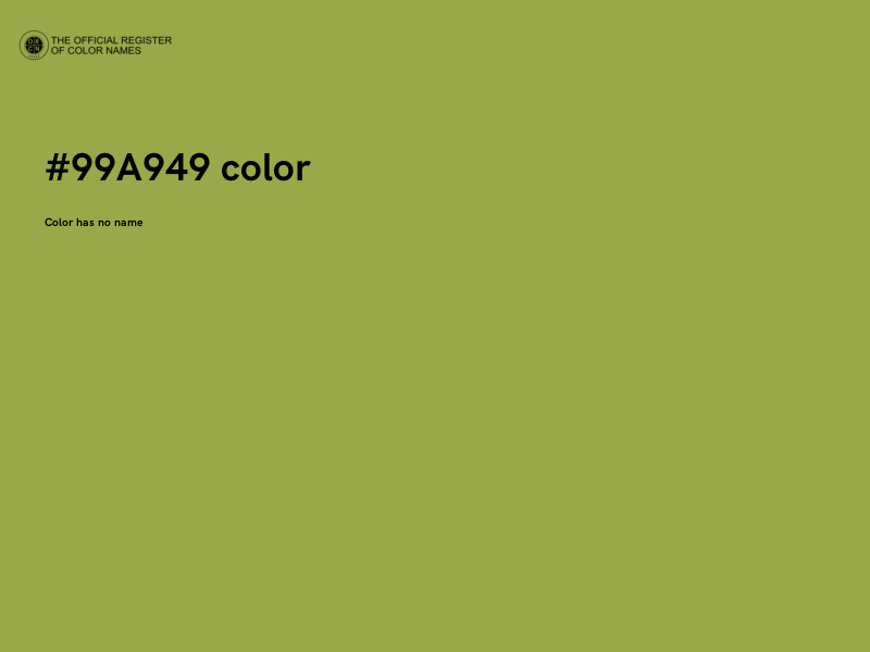 #99A949 color image