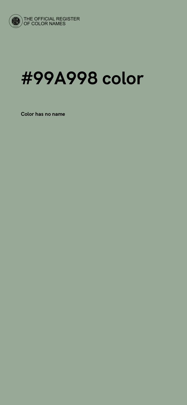 #99A998 color image
