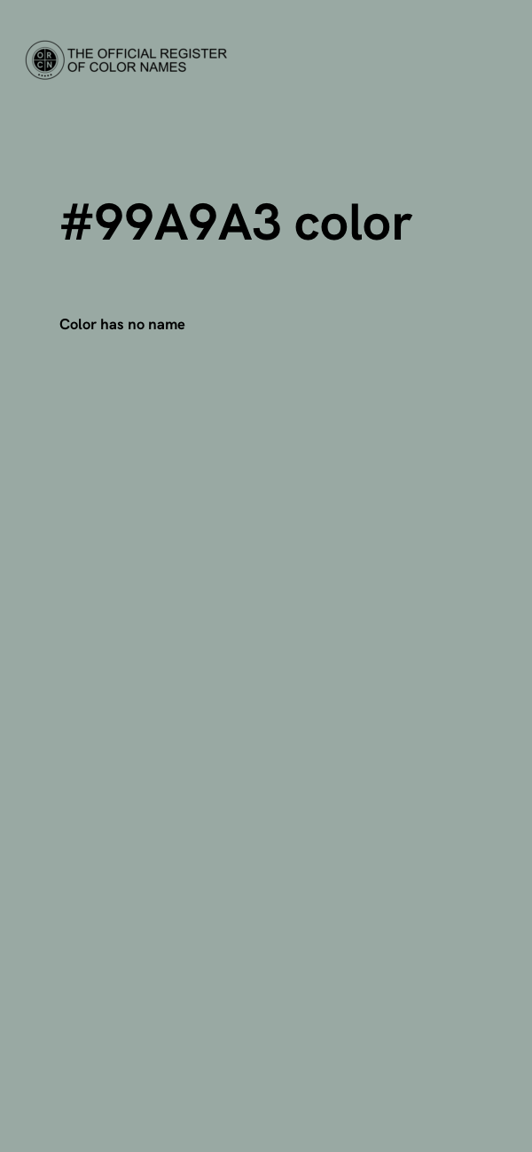 #99A9A3 color image
