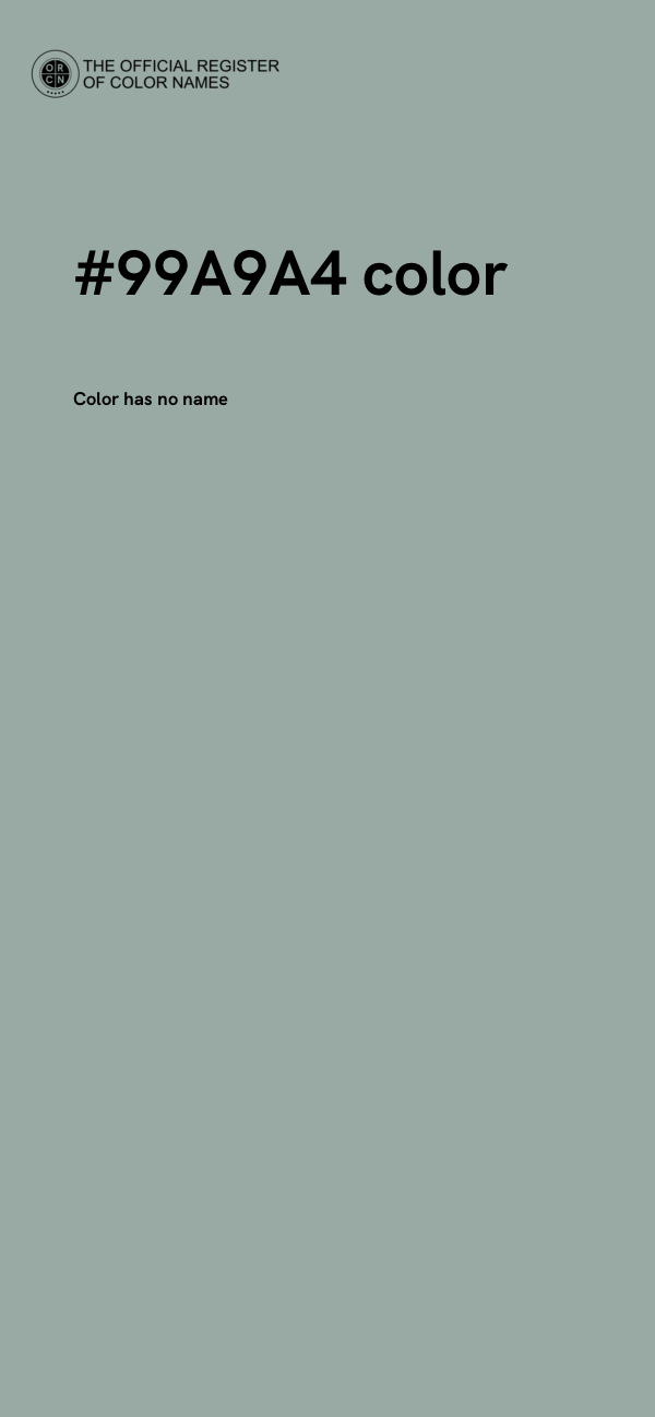 #99A9A4 color image