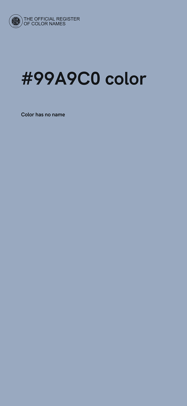 #99A9C0 color image