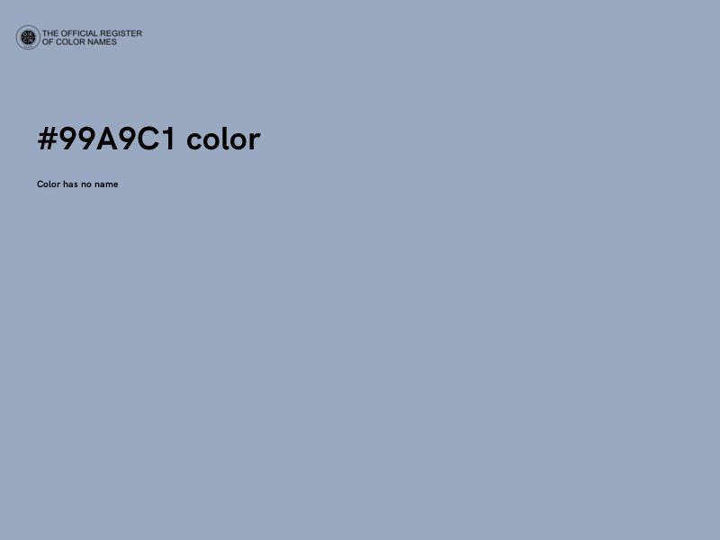 #99A9C1 color image