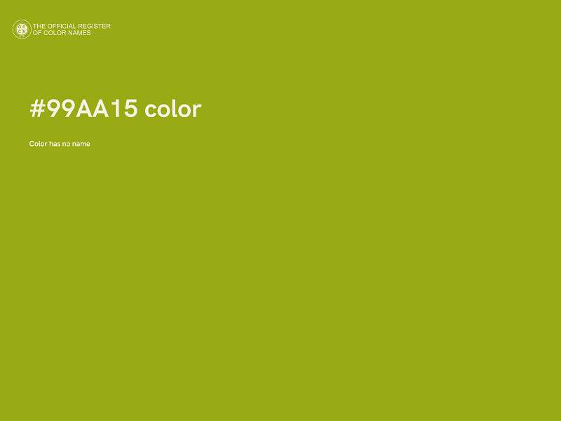 #99AA15 color image