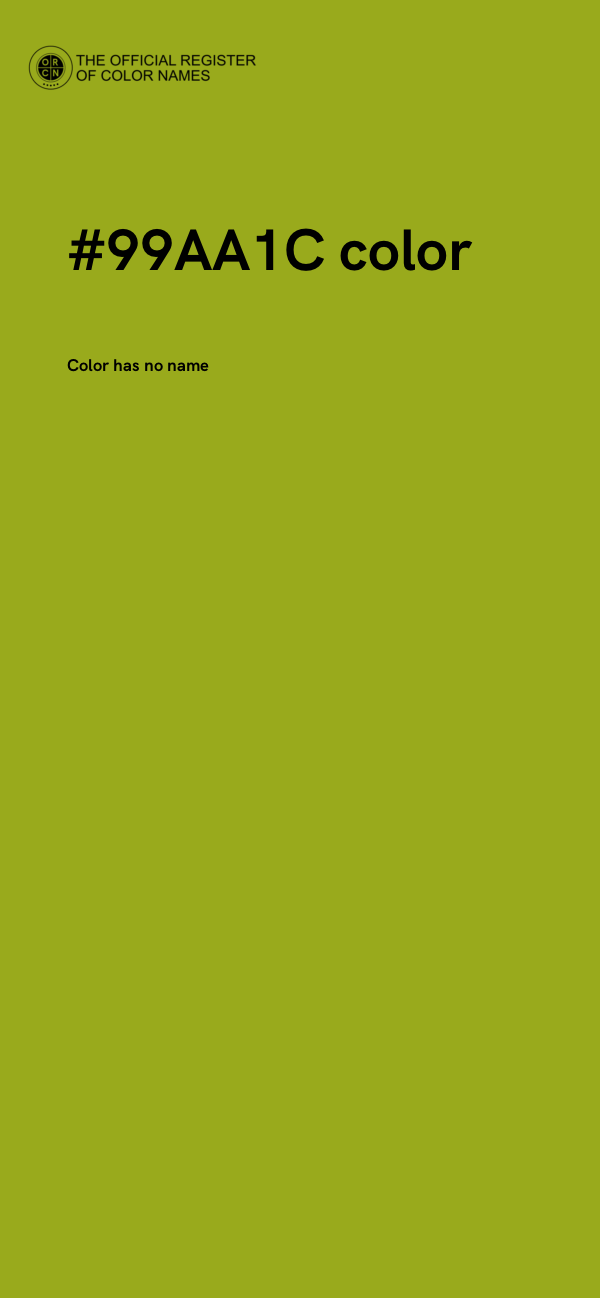 #99AA1C color image