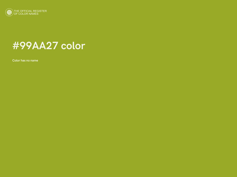 #99AA27 color image