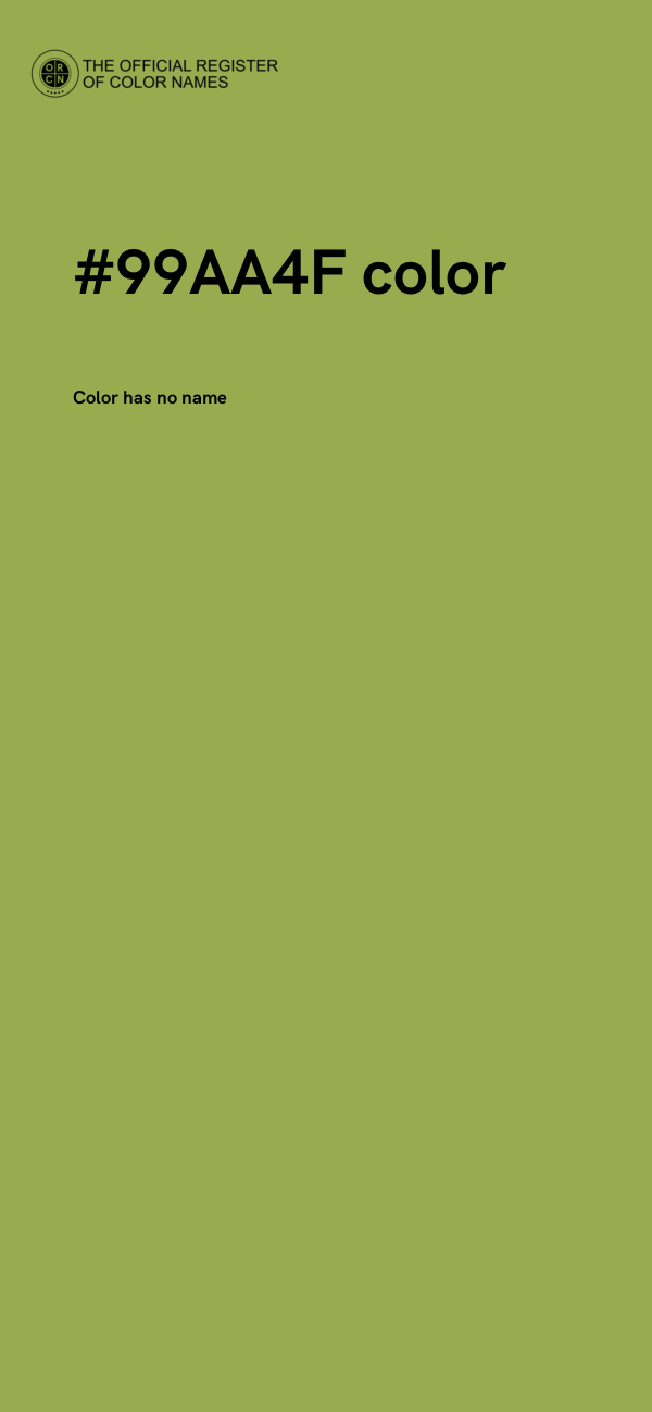 #99AA4F color image