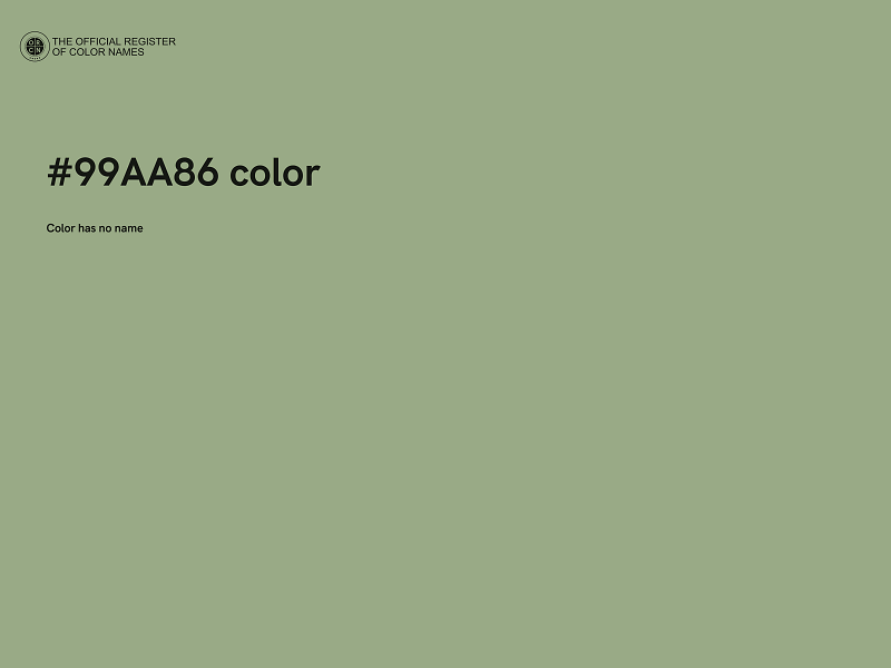 #99AA86 color image