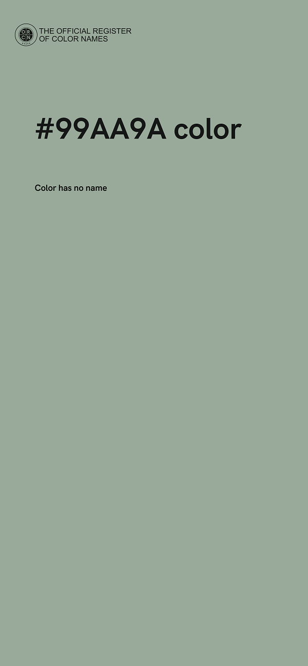 #99AA9A color image