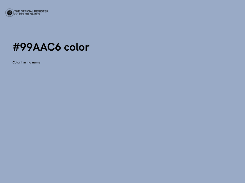 #99AAC6 color image