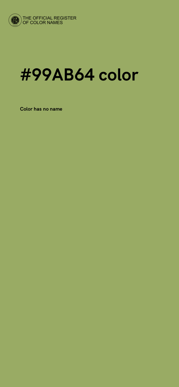 #99AB64 color image