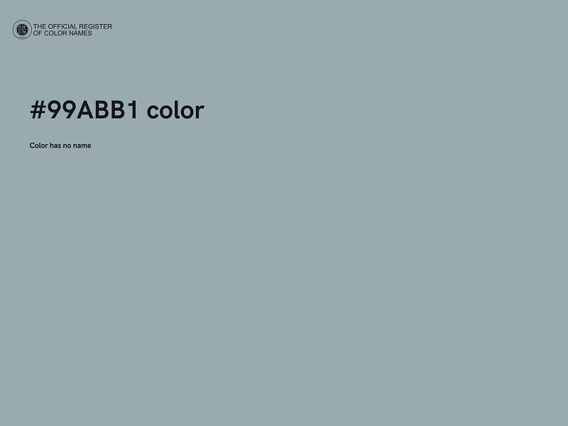 #99ABB1 color image