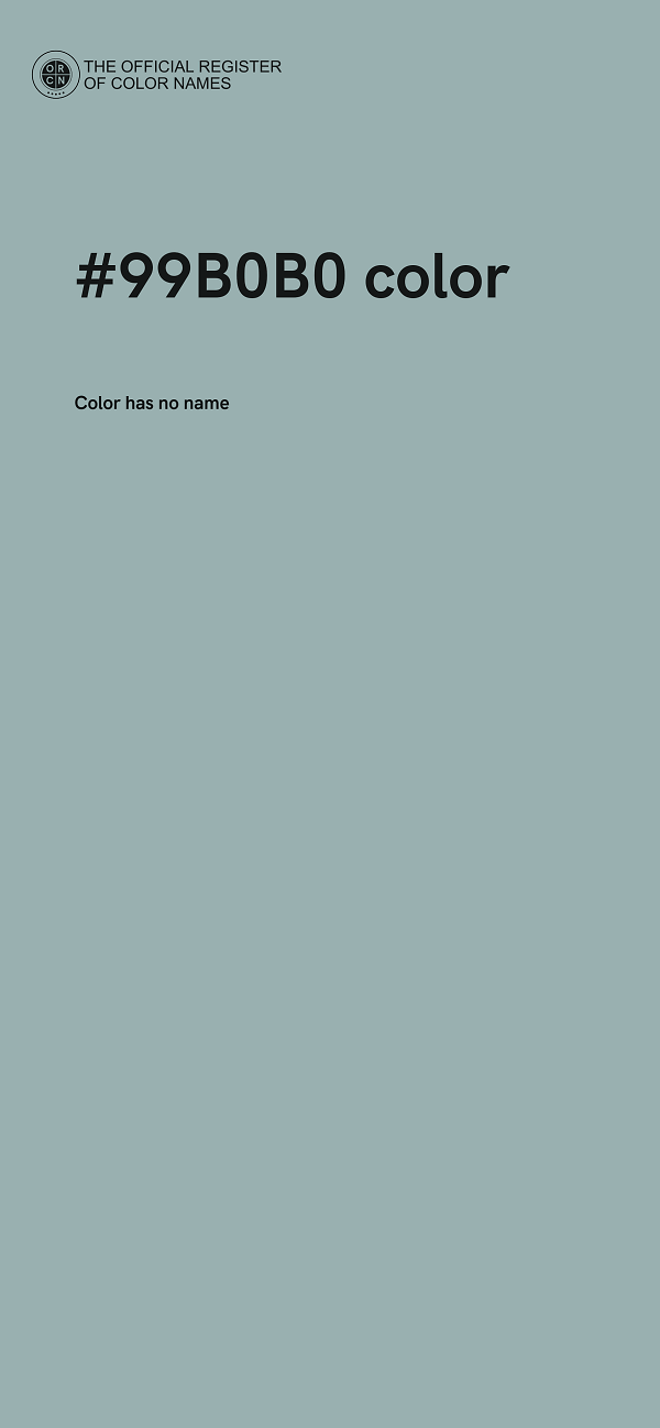 #99B0B0 color image