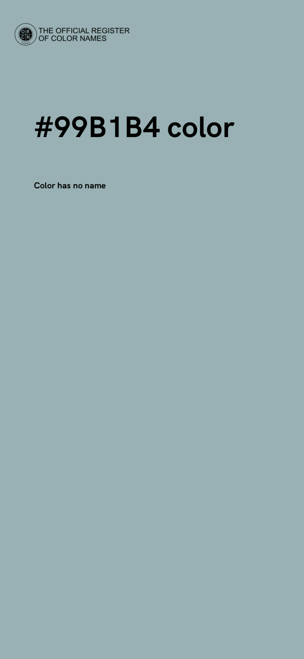 #99B1B4 color image