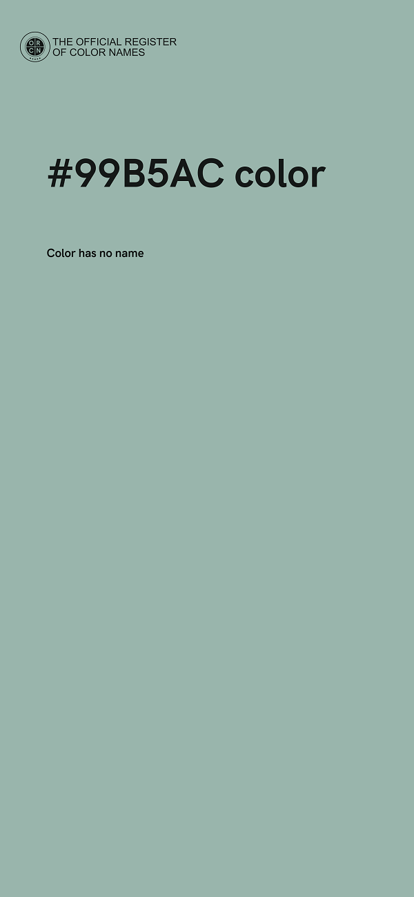 #99B5AC color image