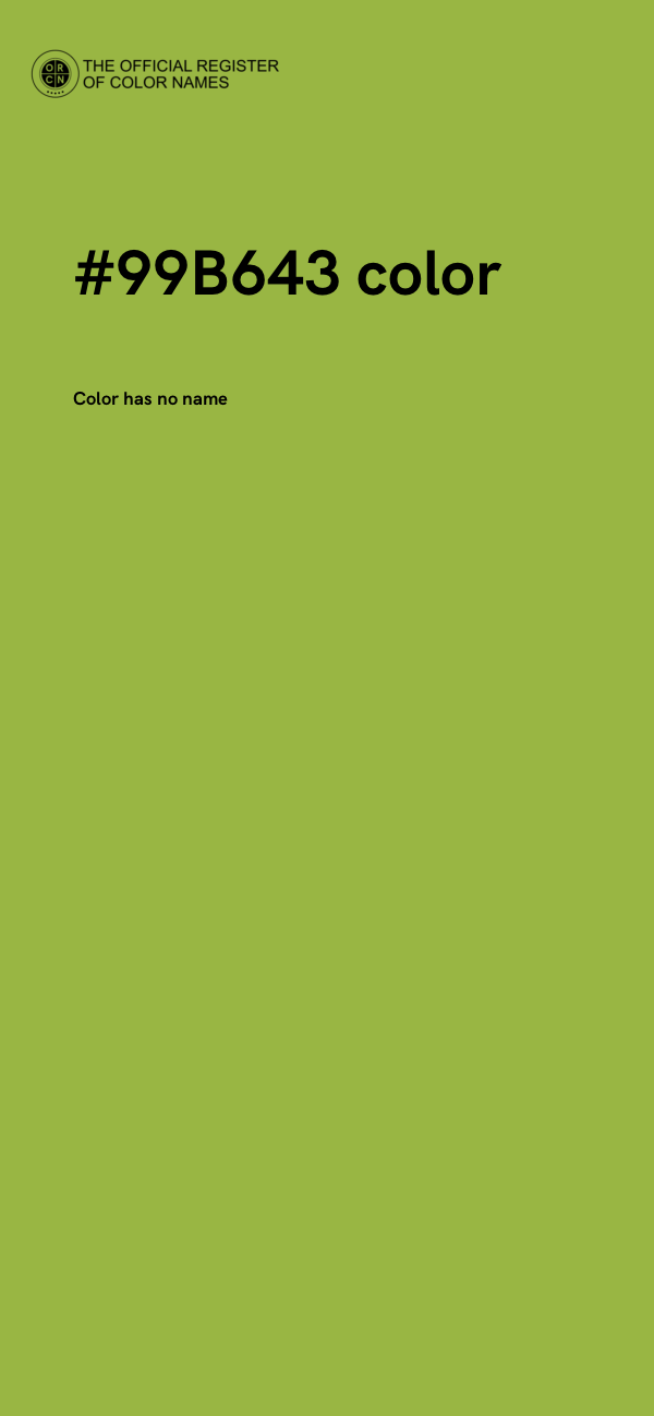 #99B643 color image