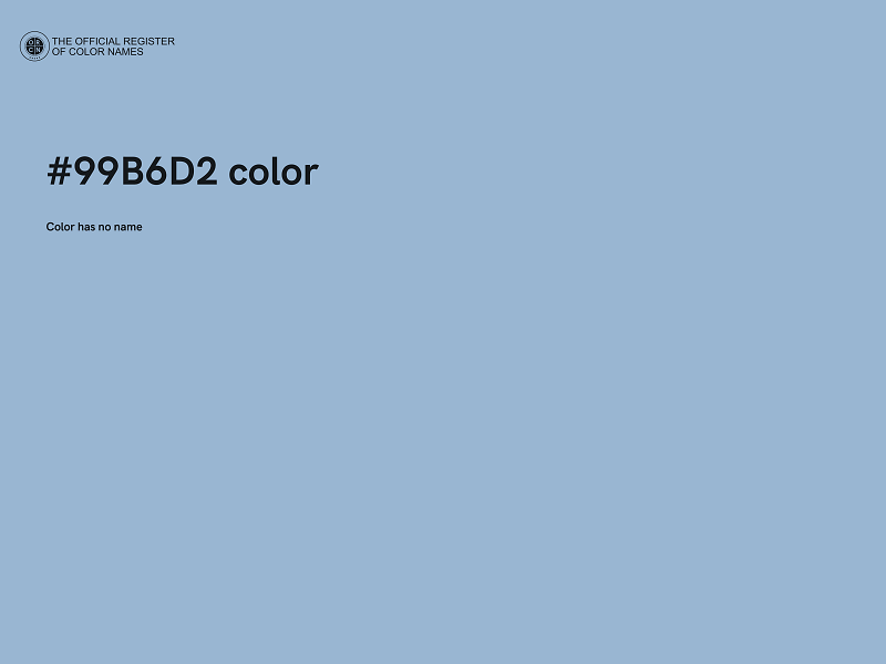 #99B6D2 color image