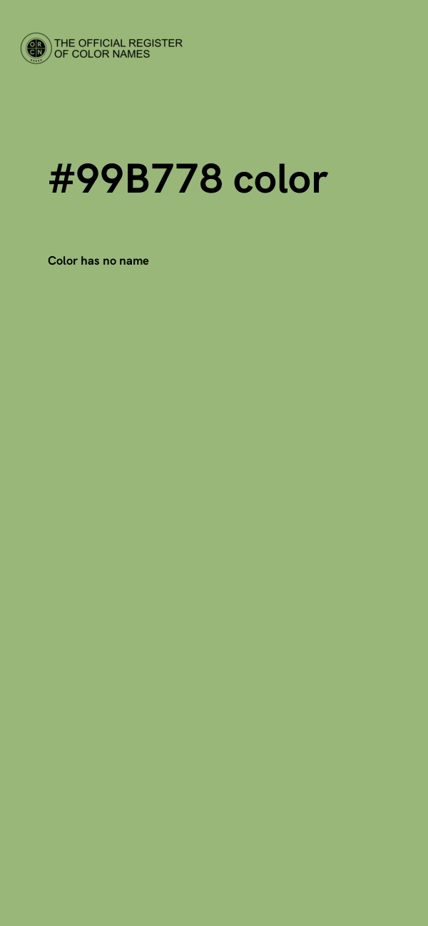 #99B778 color image