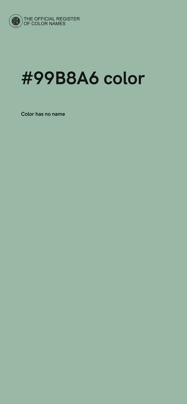 #99B8A6 color image