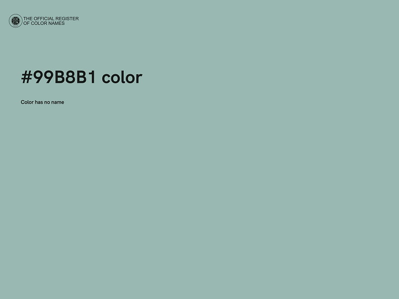 #99B8B1 color image