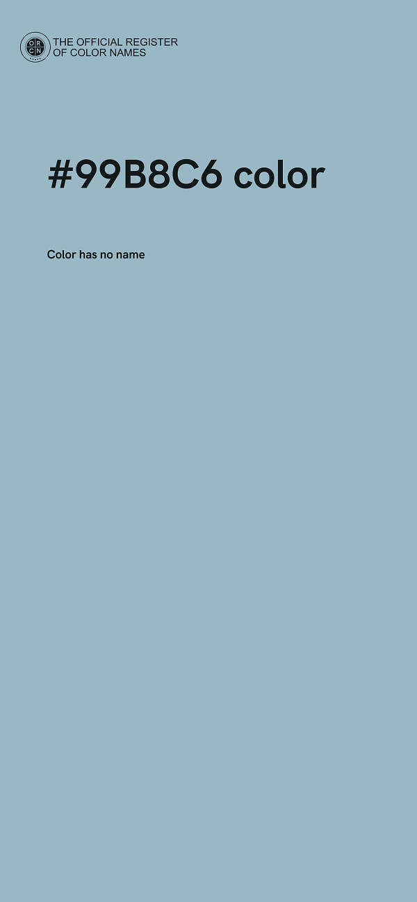 #99B8C6 color image
