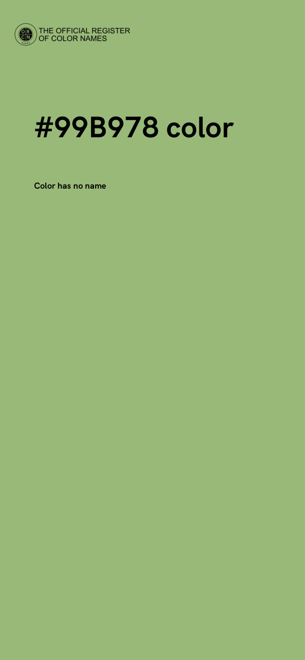 #99B978 color image