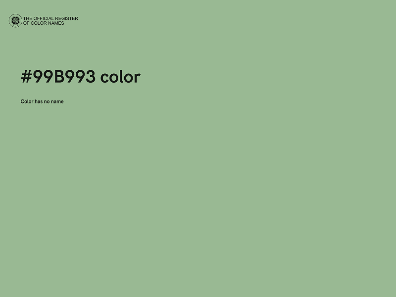 #99B993 color image