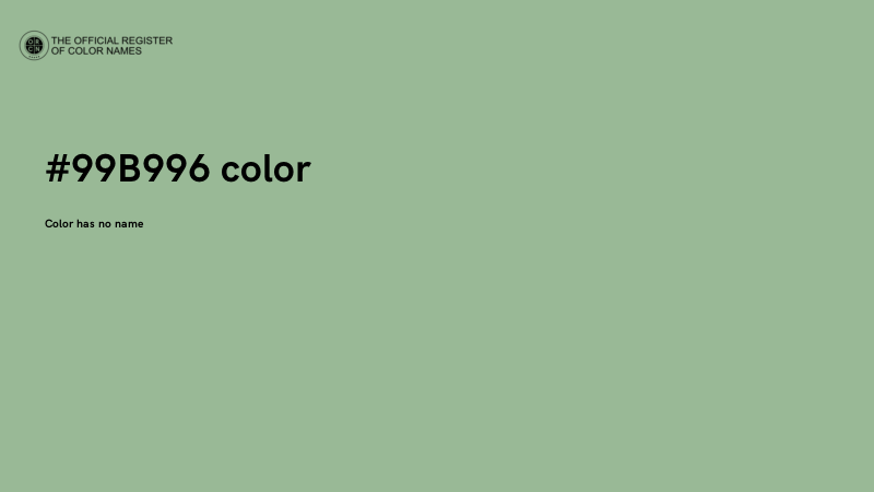 #99B996 color image