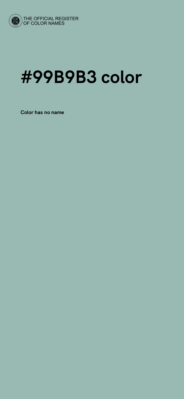 #99B9B3 color image