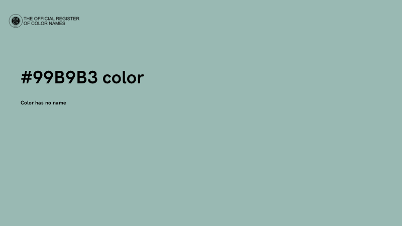 #99B9B3 color image