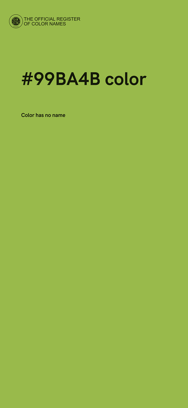#99BA4B color image