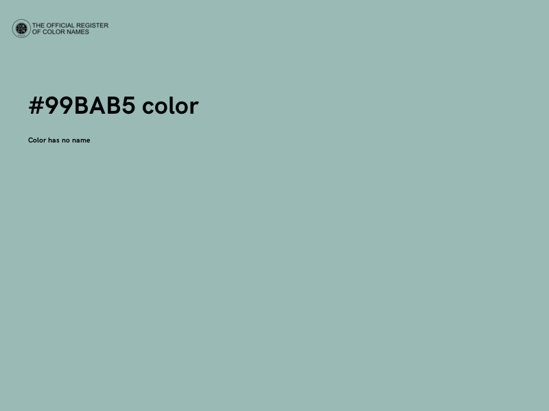 #99BAB5 color image