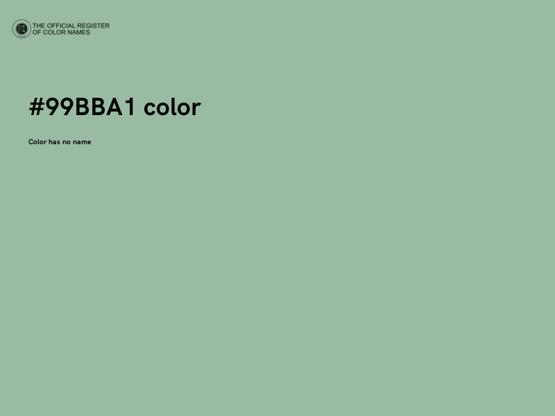 #99BBA1 color image