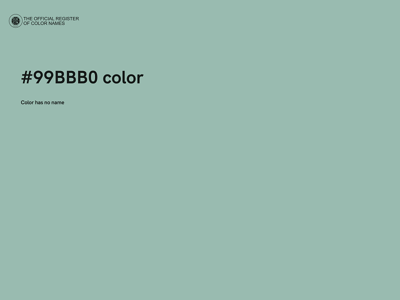 #99BBB0 color image