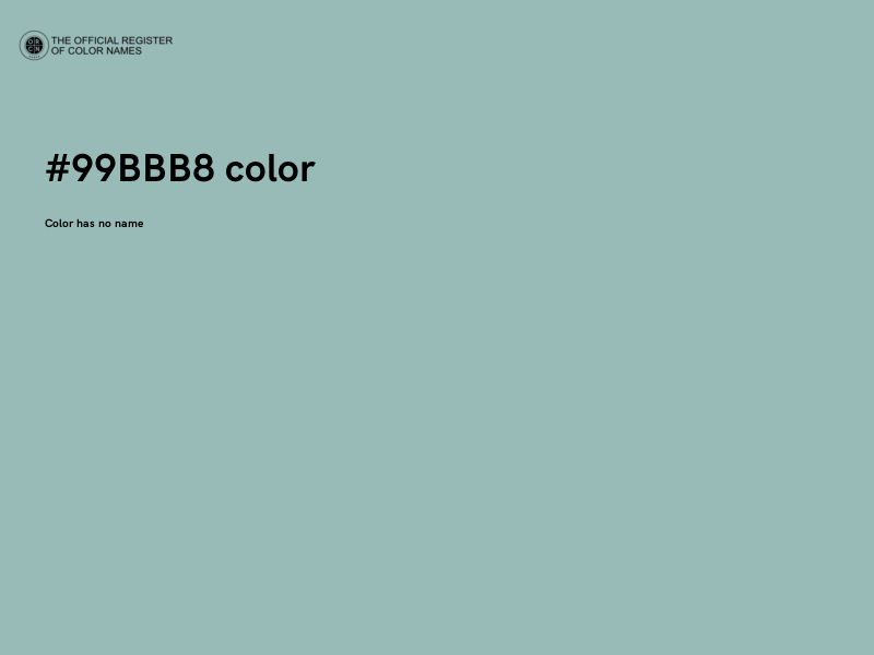 #99BBB8 color image