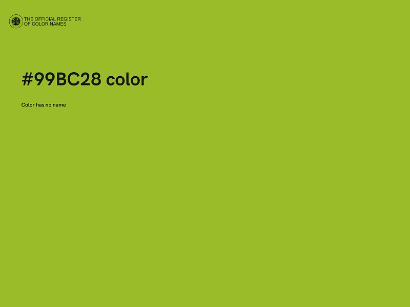 #99BC28 color image