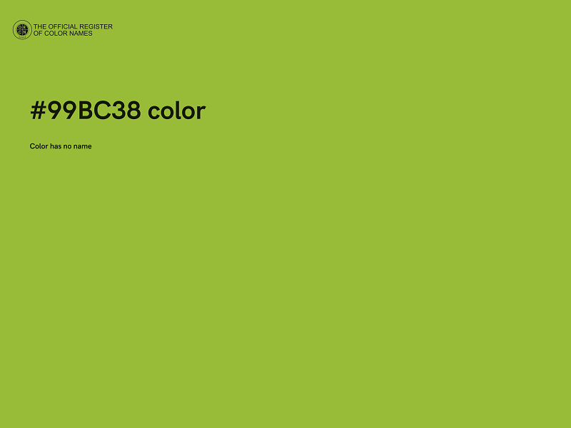#99BC38 color image