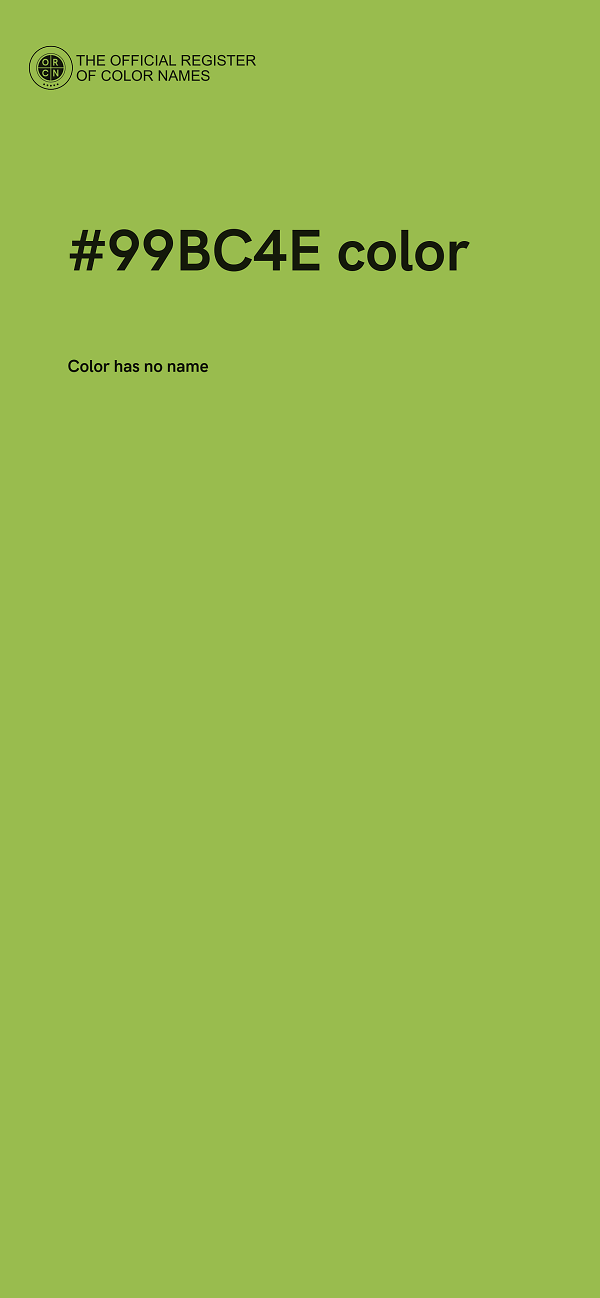 #99BC4E color image