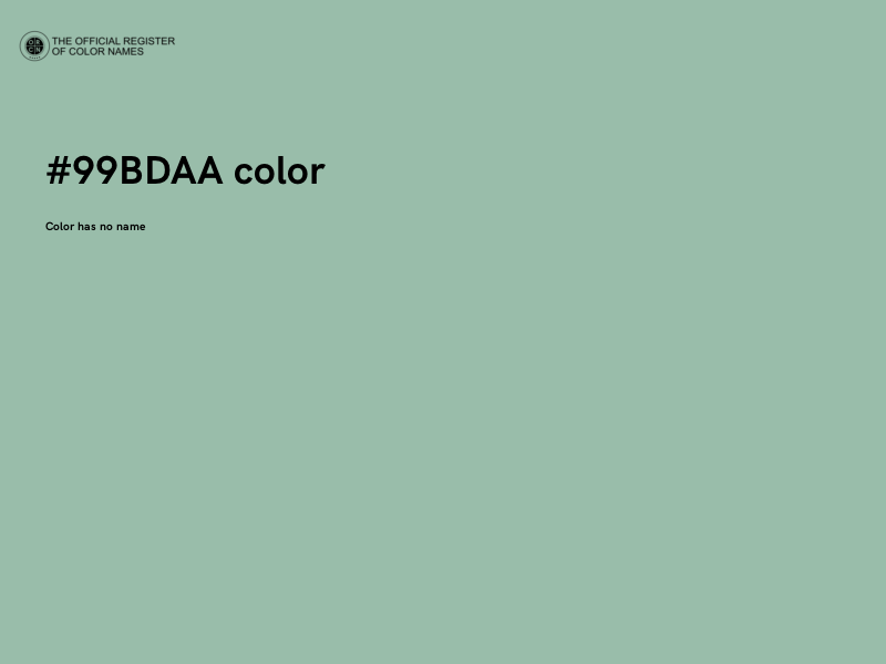 #99BDAA color image