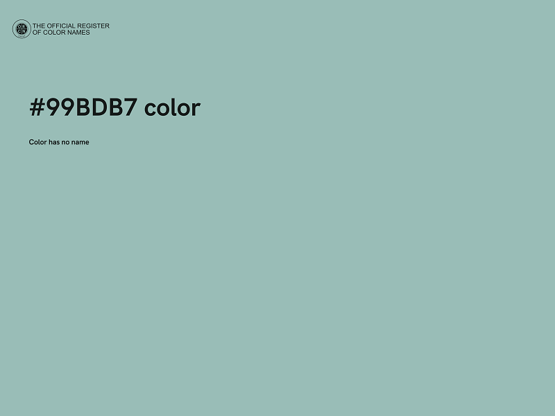 #99BDB7 color image