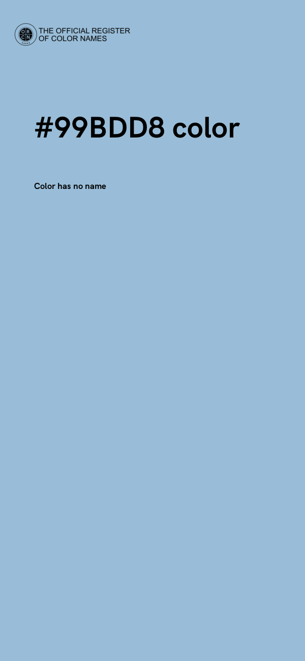 #99BDD8 color image