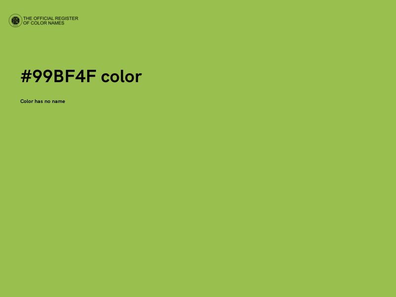 #99BF4F color image