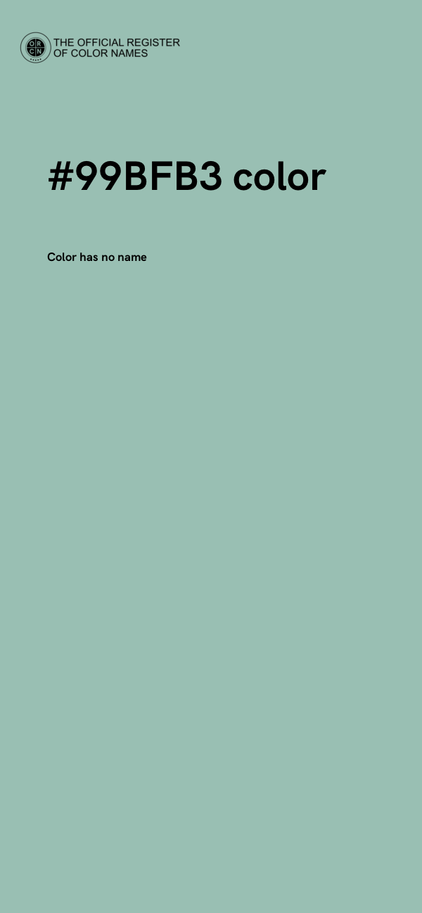 #99BFB3 color image