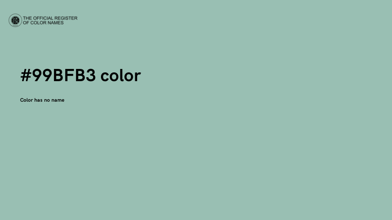 #99BFB3 color image