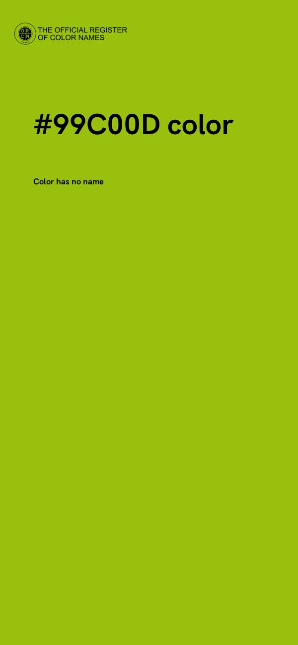 #99C00D color image
