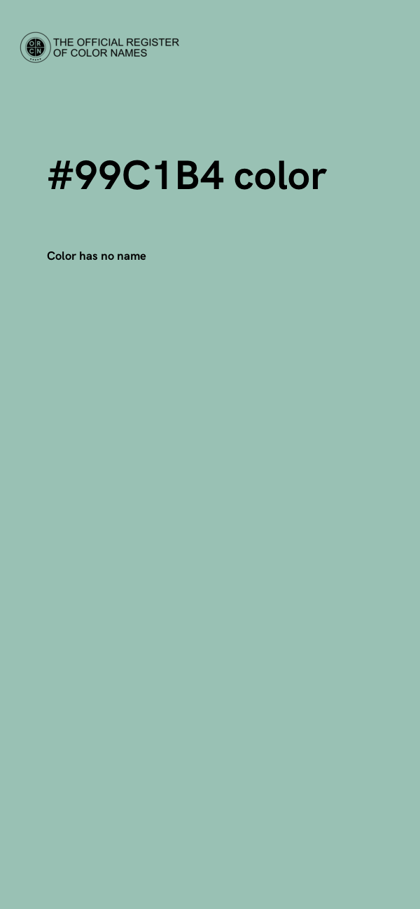 #99C1B4 color image