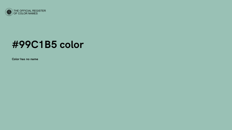 #99C1B5 color image