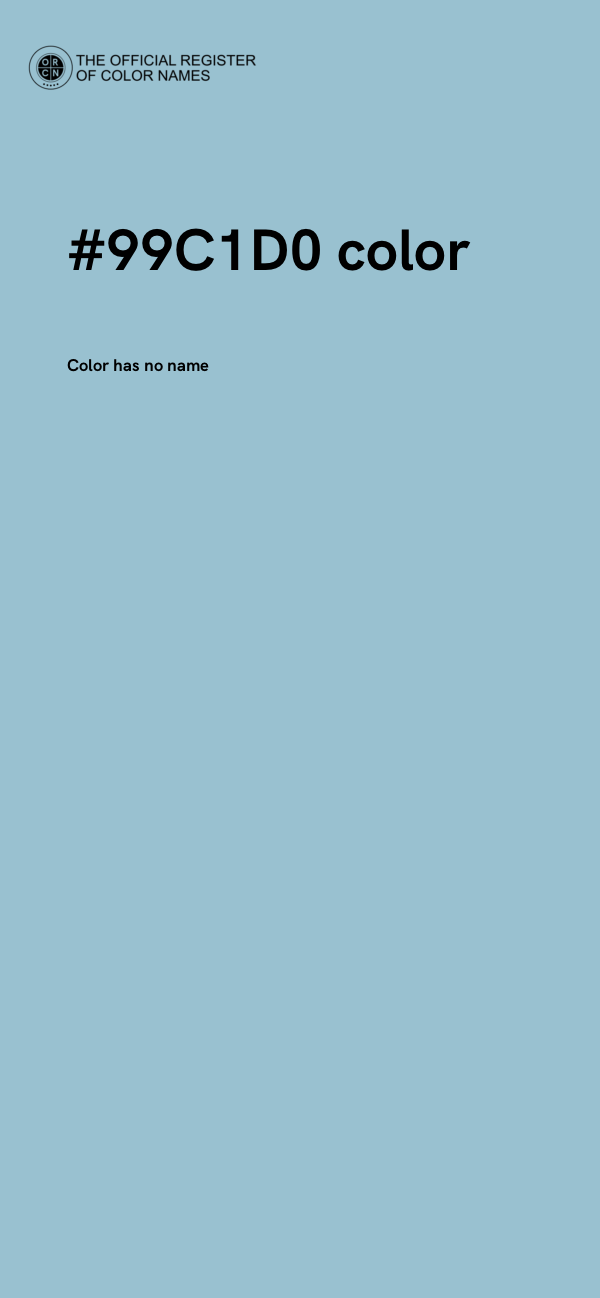 #99C1D0 color image