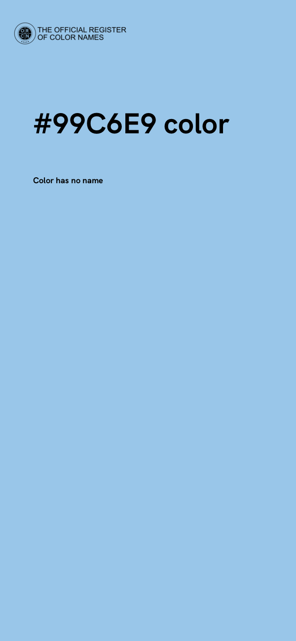 #99C6E9 color image
